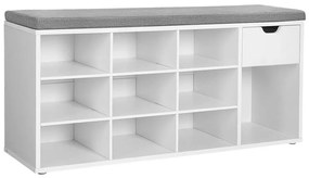 Pantofar VOREN alb/gri