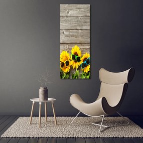 Imprimare tablou canvas Sunflowers ochelari
