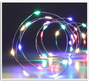 Sârmă luminoasă Silver lights 40 LED, colorată, 195 cm