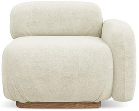 Modul pentru canapea modulară crem cu tapițerie din țesătură bouclé (cu colț pe partea dreaptă) Ailani – Makamii