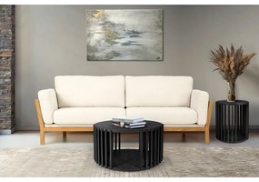 Măsuță auxiliară Woodman Drum, ø 53 cm, negru