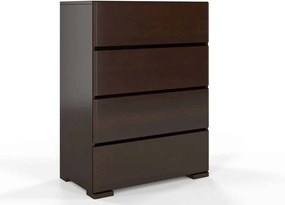 Comodă lemn masiv TerraCraft Pin 4 Sertare, 80 × 45 × 108 cm - Natural