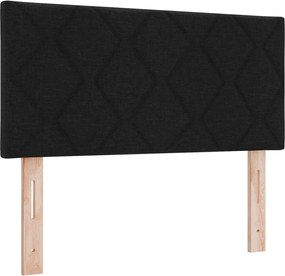 vidaXL Tăblie LED Negru 90 cm țesătură