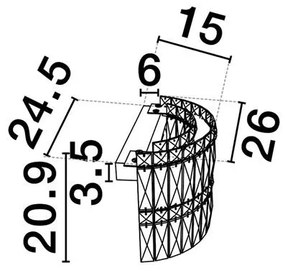 Aplica de perete LED crom, cristale sticla NUVIA
