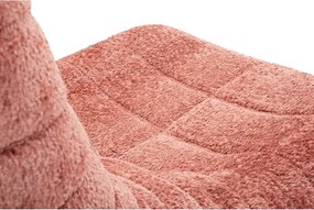 Fotoliu bean bag roz cu tapițerie din țesătură bouclé Mask – Mauro Ferretti