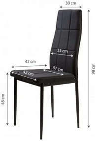 Set de 4 scaune negre cu design modern