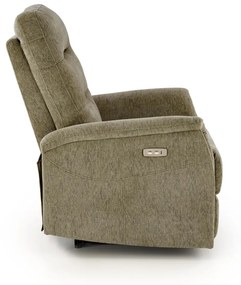 Fotoliu recliner Jamal stofa olive H105 cm