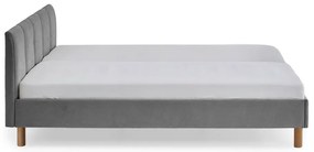 Pat matrimonial gri tapițat fără somieră 180x200 cm Joker – Meise Möbel