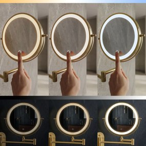 Oglindă LED Glow Old Gold