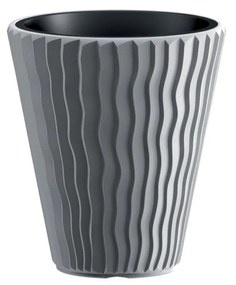 Ghiveci decorativ de flori, rotund, gri, 18 37 L, 39x43.6 cm, Sandy