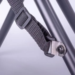 Garthen Scaun pliabil de camping, negru