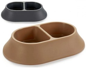 Bol dublu din plastic pentru caini/pisici PETS -mai multe culori
