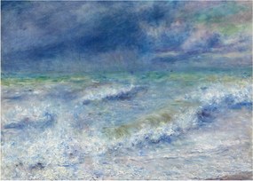 Tablou pe sticlă - Pierre-Auguste Renoir, Seascape, reproducere (70x50 cm)