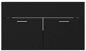 Dulap de chiuveta, negru, 80x38,5x46 cm, PAL Negru, Dulap pentru chiuveta, 1