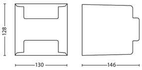 Aplică de exterior Philips 17321/93/16 GRASS 2xLED/4,5W/230V IP44