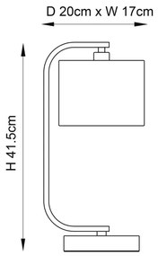 Endon 57917 - Lampă de masă reglabilă CANNING 1xE14/40W/230V crom lucios/alb