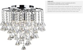 Lustra cristal aplicata design LUX Dorchester 4L 3494-4CC SRT