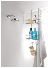 Etajeră atașabilă cu 2 nivele pentru baie Metaltex Onda