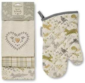 Set cu prosoape și mănușă de bucătărie 4 buc. Woodland – Cooksmart ®