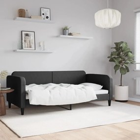 354045 vidaXL Cadru de pat, negru, 90x190 cm, material textil