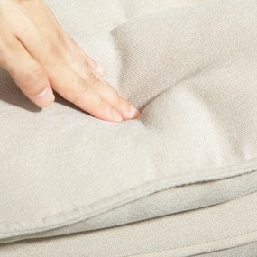 HOMCOM Fotoliu de leagăn, șezut larg, spătar înalt, cadru din lemn, pentru greutăți de până la 120 kg, Bej | Aosom Romania