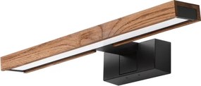 Brilagi-LED Iluminare pentru oglindă de baie WOODY MIRROR 3în1 LED/8W/230V 40 cm IP44 negru/stejar