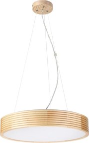Lustră suspendată pe cablu NATURAL MODERN, 3xE27/15W/230V, Ø 47,5 cm, lemn de pin