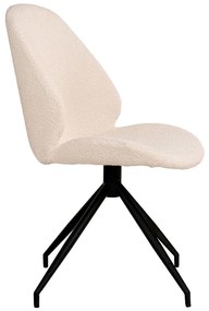 Monte Carlo scaun pivotant de luat masa ecobleather alb