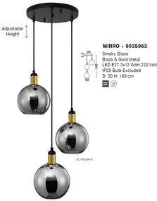 Lustra suspendata design modern MIRRO