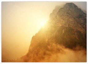 Tabloului muntelui în ceață (70x50 cm)