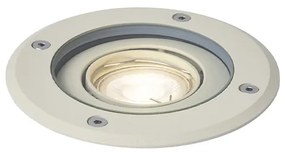 Spot modern de sol bej GU10 50mm reglabil IP65 - Delux