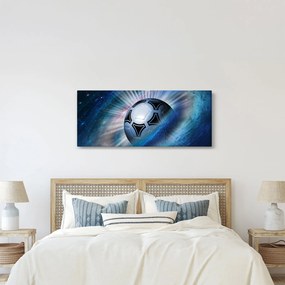 Tablou - Fotbal în spațiu (120x50 cm)