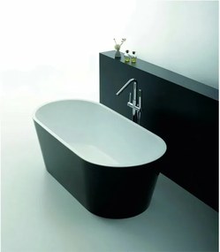 Cada freestanding Inter Ceramic acril negru-alb 170x80 cm