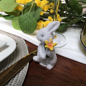 ACCESORIU DECORATIV IEPURE 9 CM, DISPONIBIL IN 4 VARIANTE, ALB