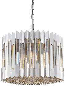 Lustră de cristal pe lanț RITZ 7xE14/40W/230V crom