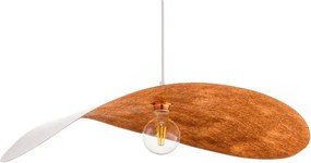 Candelabru pe cablu LEAF 1xE27/15W/230V alb/cupru