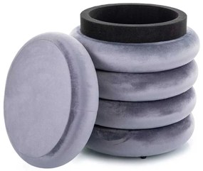 Taburet Palante Velvet, gri