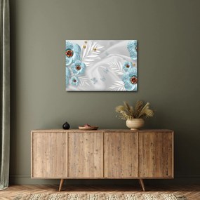 Tablou - 3D Flori albastre (70x50 cm)