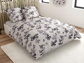 Lenjerie de pat din microfibra BLACK BUTTERFLY crem Dimensiune lenjerie de pat: 2 buc 70 x 80 cm | 160 x 200 cm