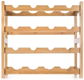 Raft pentru vin G21 din bambus, 16 sticle