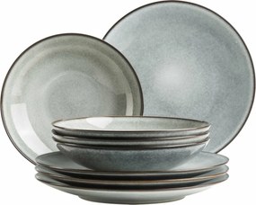 Mäser Set de farfurii adânci și plate, 8 bucățiSMOKY'S – verde