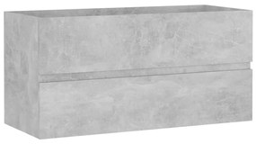 804759 vidaXL Dulap de chiuvetă, gri beton, 90x38,5x45 cm, lemn prelucrat
