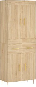 vidaXL Dulap înalt, stejar sonoma, 69,5x34x180 cm, lemn compozit
