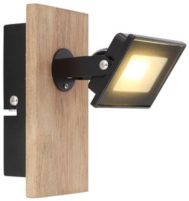 Aplica LED de perete design industrial Joya maro, negru