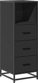 vidaXL Dulap de baie negru 35x37,5x100 cm lemn prelucrat