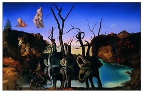 Imprimare de artă Salvador Dali - Reflection Of Elephants, Salvador Dalí