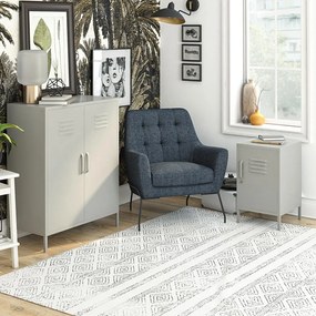 Noptieră bej din metal Bradford – Støraa