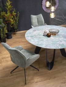 Masa rotunda Giovani marmura verde/negru ø135/h76 cm