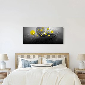 Tabloul - bile abstracte galbene (120x50 cm)