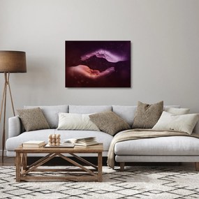 Tablou pe sticlă cu mâini (70x50 cm)